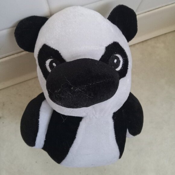 Rare Rinco Black White Panda Duck Stuffed Animal Plush (2011) - Picture 1 of 4